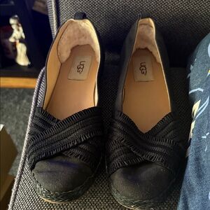 UGG Women's Black Espadrille Flats